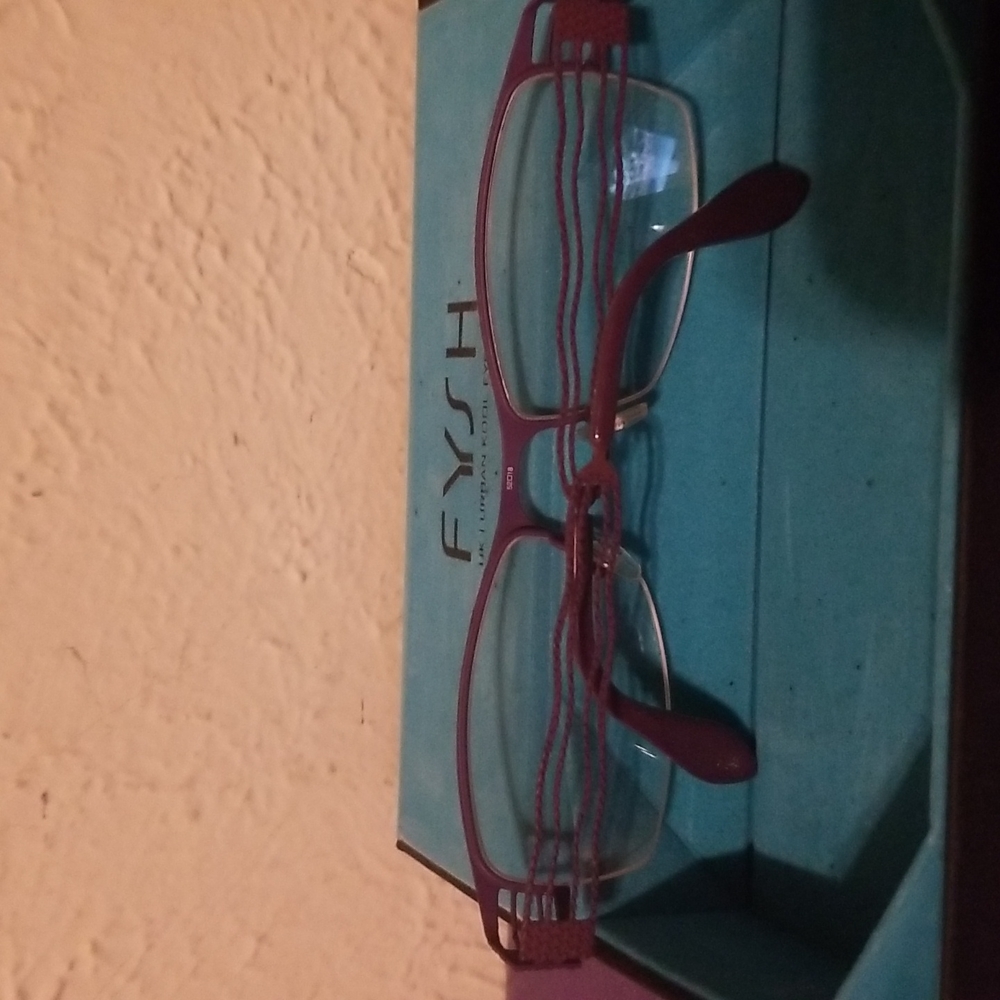 Eye wear, FYSH Brand, purple lences